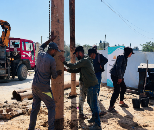 Digging a water well